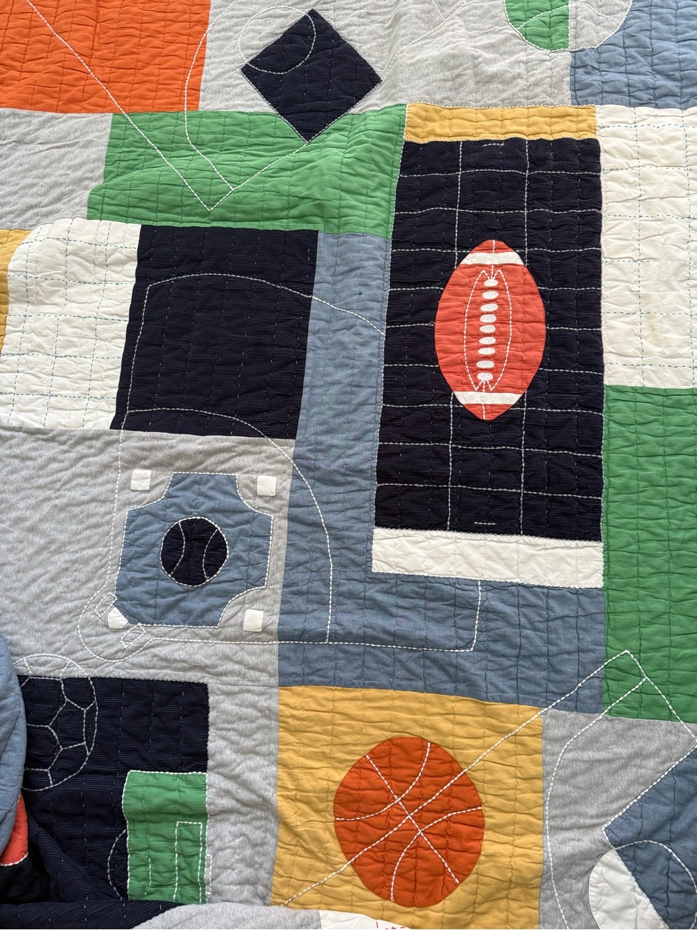 Pottery Barn Kids "Field Day" Retired
Sports Patchwork Quilt